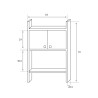 Mueble de 2 puertas para cubrir la lavadora Negrari Pasquale 5017P Descueto