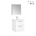 Mueble de baño suspendido lavabo 60cm 2 cajones espejo LED Root VitrA S Promoción