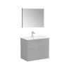 Mueble de baño suspendido lavabo 80cm 2 cajones espejo LED Root VitrA M Elección