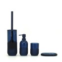 Set de accesorios de baño jabonera vaso portacepillos azul Midnight Venta