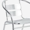 Conjunto de mesa de exterior 70 x 70 cm con 2 sillas de aluminio bar jardín Bliss Rebajas