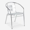 Conjunto de mesa de exterior 70 x 70 cm con 2 sillas de aluminio bar jardín Bliss Oferta