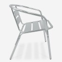 Conjunto de mesa de exterior 70 x 70 cm con 2 sillas de aluminio bar jardín Bliss Descueto