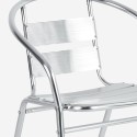 Conjunto mesa redonda 70 cm con 2 sillas de aluminio jardín bar exterior Fizz Catálogo