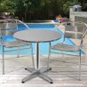 Conjunto mesa redonda 70 cm con 2 sillas de aluminio jardín bar exterior Fizz Venta