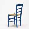 Silla Comedor Rústica Madera Asiento Artesanal Para Cocina Bar y Taberna Paesana 