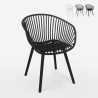 Silla moderna con reposabrazos para jardín cocina comedor Philis Oferta