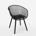 Silla moderna con reposabrazos para jardín cocina comedor Philis Características