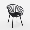 Silla moderna con reposabrazos para jardín cocina comedor Philis Características