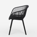 Silla moderna con reposabrazos para jardín cocina comedor Philis Medidas
