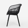 Silla moderna con reposabrazos para jardín cocina comedor Philis Medidas