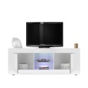 Mueble TV salón moderno blanco brillante 2 puertas Nolux Wh Basic Rebajas