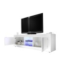 Mueble TV salón moderno blanco brillante 2 puertas Nolux Wh Basic Descueto