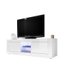 Mueble TV salón moderno blanco brillante 2 puertas Nolux Wh Basic Oferta