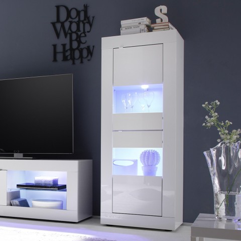 Blanco brillante escaparate moderno diseño de la sala de estar Nina Wh Basic Promoción