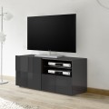 Mueble TV moderno con puerta cajón a cuadros antracita Petite Rt Dama Promoción