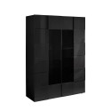 Vitrina salón moderno antracita 121x166cm 2 puertas cristal de Murano Rt Descueto