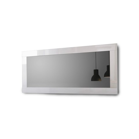 Espejo blanco brillante 75x170 cm para pared de entrada y salón Miro Amalfi Promoción