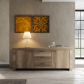 Aparador de madera 2 puertas 3 cajones 210cm Land L Promoción