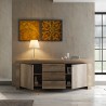 Aparador de madera 2 puertas 3 cajones 210cm Land L Rebajas