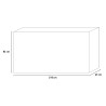 Aparador de madera 2 puertas 3 cajones 210cm Land L Descueto