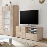 Mueble TV roble 121cm con puerta y cajón Petite Sm Dama Rebajas