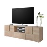 Mueble TV 2 puertas cajón madera diseño a cuadros Tecum Sm Dama Oferta