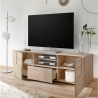 Mueble TV 2 puertas cajón madera diseño a cuadros Tecum Sm Dama Descueto