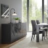 Aparador 3 puertas gris brillante aparador moderno cocina salón Prisma Rt S Promoción