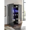 Vitrina salón 2 puertas gris brillo diseño moderno 121x166cm Ego Rt Stock