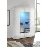Moderna vitrina blanca brillante 2 puertas cristal salón 121x166cm Ego Wh Catálogo