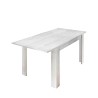 Mesa de comedor extensible de madera 90x137-185cm blanco brillante Vigo Urbino Rebajas