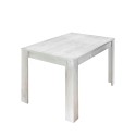 Mesa de comedor extensible de madera 90x137-185cm blanco brillante Vigo Urbino Descueto