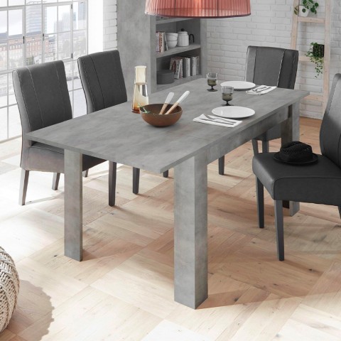 Mesa de comedor moderna 90x137-185cm extensible de hormigón Fold Urbino Promoción