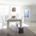 Mesa de comedor extensible de madera 90x137-185cm blanco brillante Vigo Urbino Catálogo