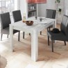 Mesa de comedor extensible de madera 90x137-185cm blanco brillante Vigo Urbino Venta