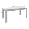 Log Urbino moderna mesa de comedor extensible de madera negro 180x90cm Venta