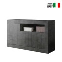 Aparador buffet negro 3 puertas salón moderno Urbino Ox M Venta
