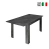 Mesa extensible de diseño moderno 90x137-185cm madera negro Diogo Urbino Venta