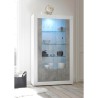 Sala de estar moderna escaparate blanco cemento gris brillante 2 puertas Dern BC Rebajas