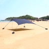 Tienda de playa mar gazebo portátil 2,3 x 2,3 m protección UV cortaviento Formentera Medidas