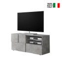 Mueble TV diseño moderno 121x42cm hormigón gris Petite Ct Dama Venta