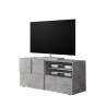 Mueble TV diseño moderno 121x42cm hormigón gris Petite Ct Dama Oferta