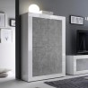 Credenza para cocina / aparador para sala de estar 4 puertas blanco brillante y cemento Novia BC Basic. Catálogo