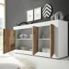 Credenza módulo de sala de estar blanco brillante de madera con 3 puertas de 160cm Modis BW Basic Catálogo