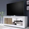 Mueble TV salón  comedor blanco brillante madera Diver BW Basic Descueto