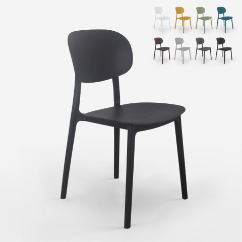 Silla diseño moderno de polipropileno para cocina, comedor y exterior Nantes Promoción