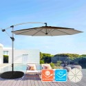 Sombrilla de aluminio para jardín y terraza octogonal Fan Brown 3 metros Promoción