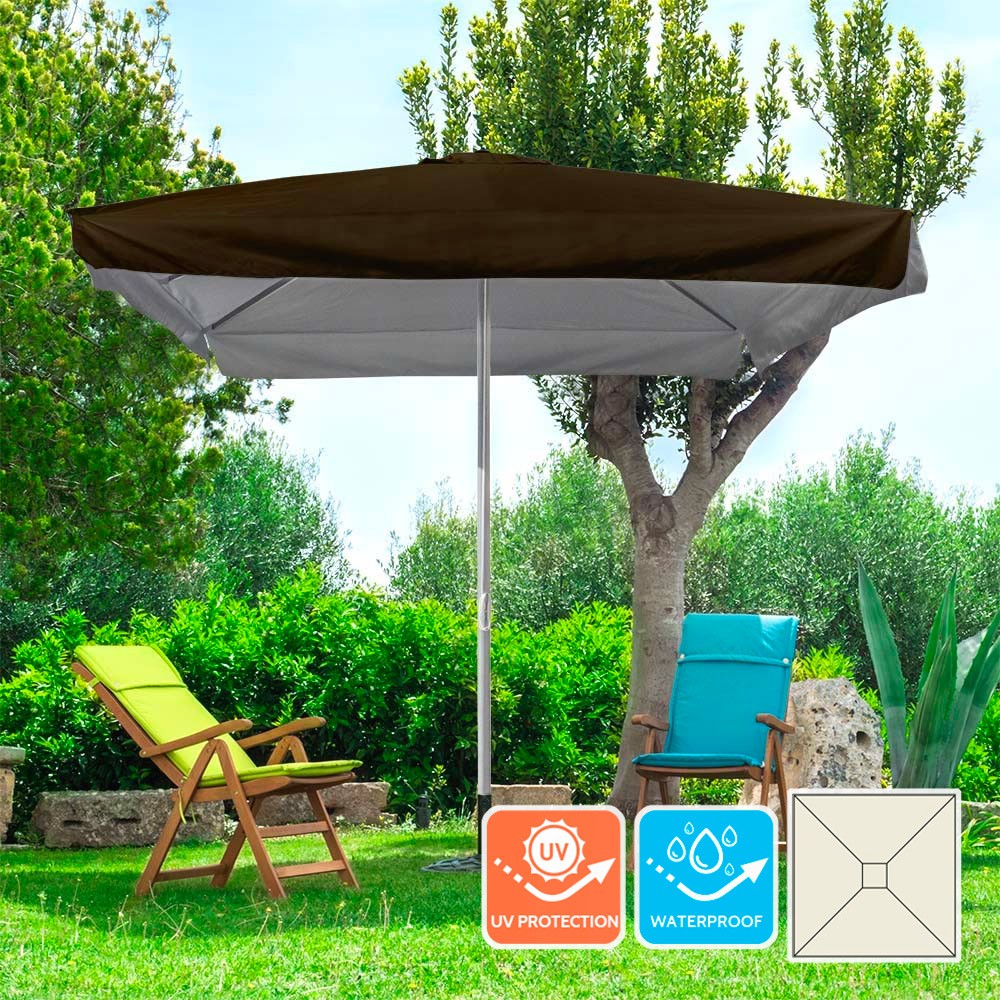 Sombrilla de aluminio para jardín y terraza Marte Brown 3x3m