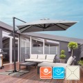 Parasol Jardín 2.5 metros Cuadrado Excéntrico Aluminio Bar Hotel Paradise Promoción